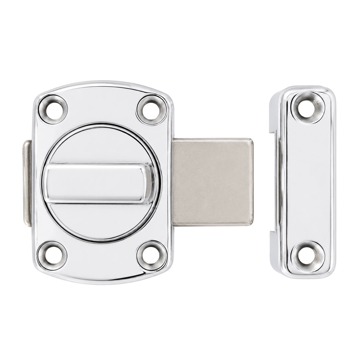 Cerrojo para puerta Zamak 55 x 56 mm cromo MC-61003 PORTER