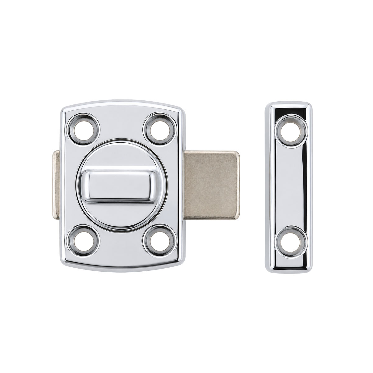 Cerrojo para puerta Zamak 42 x 43 mm cromo MC-61002 PORTER