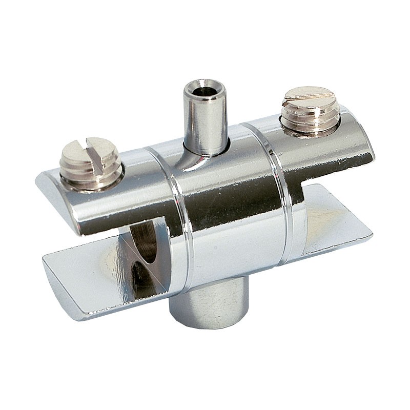 Soporte doble intermedio para repisa de cristal 1076 Herralum