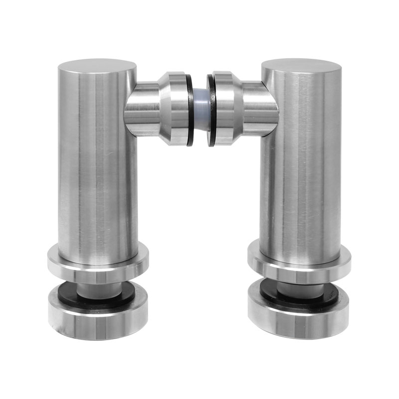 Conector doble con chapetón vidrio-vidrio 180° BRK 672 A Bruken