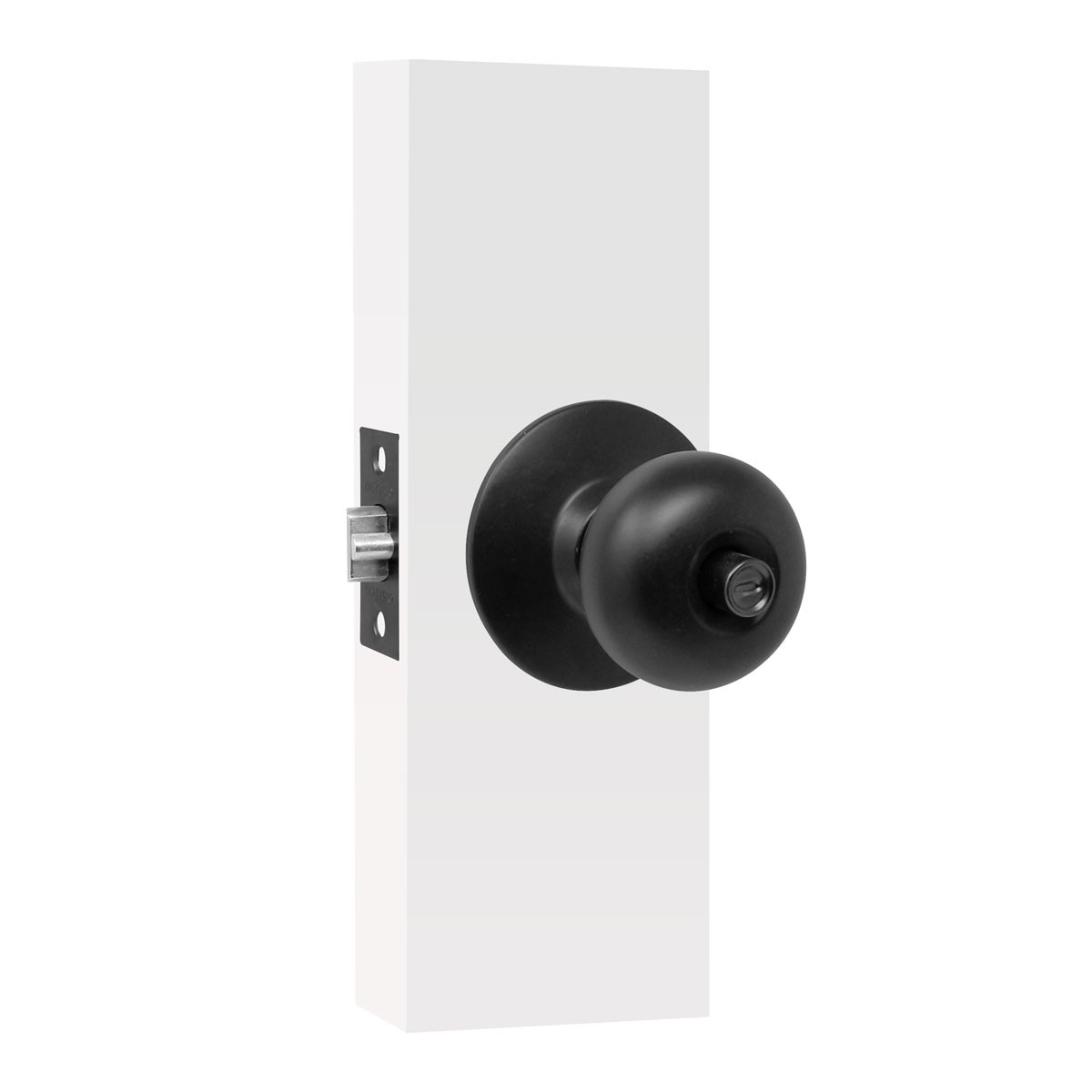 Cerradura para recámara pomo Cariel negro mate 12018 Ashico