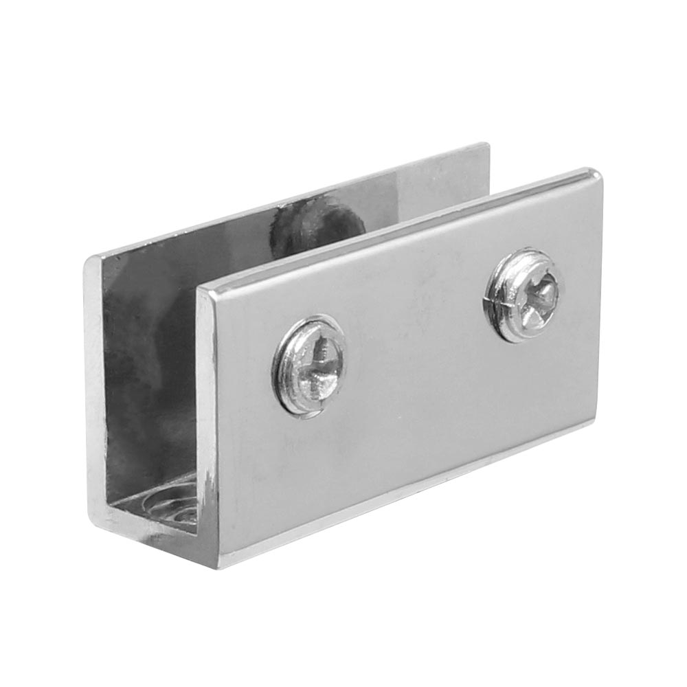 Clip cromado para entrepaño de cristal K-128 Axcent