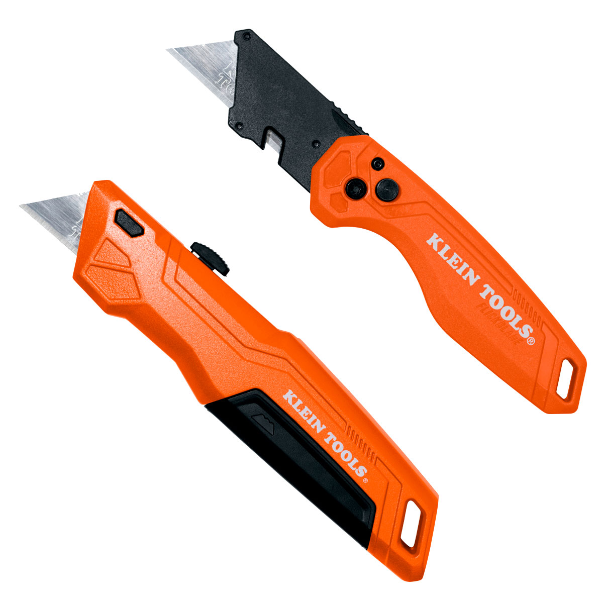 Juego de 2 navajas multiusos plegables y deslizables 44312 Klein Tools
