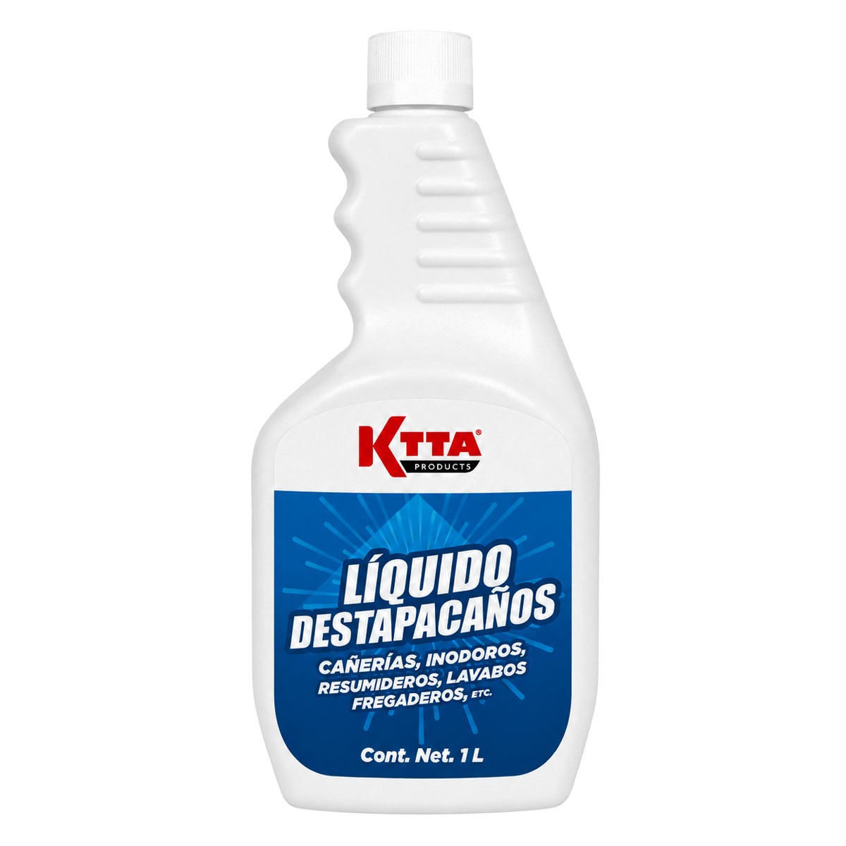 Líquido Destapacaños para cañerías y desagües, 1 litro KTTA Products