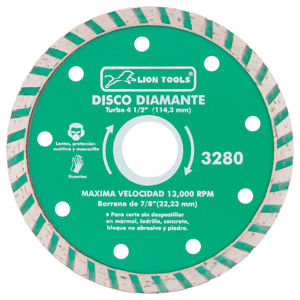 Disco diamante turbo 4-1/2" 3280 Lion Tools