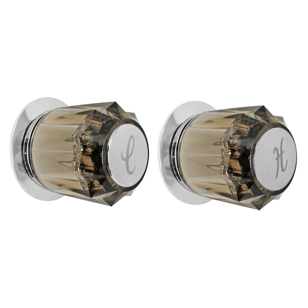 Juego de manerales de acrílico para regadera Humo FS-70077-N Feniex
