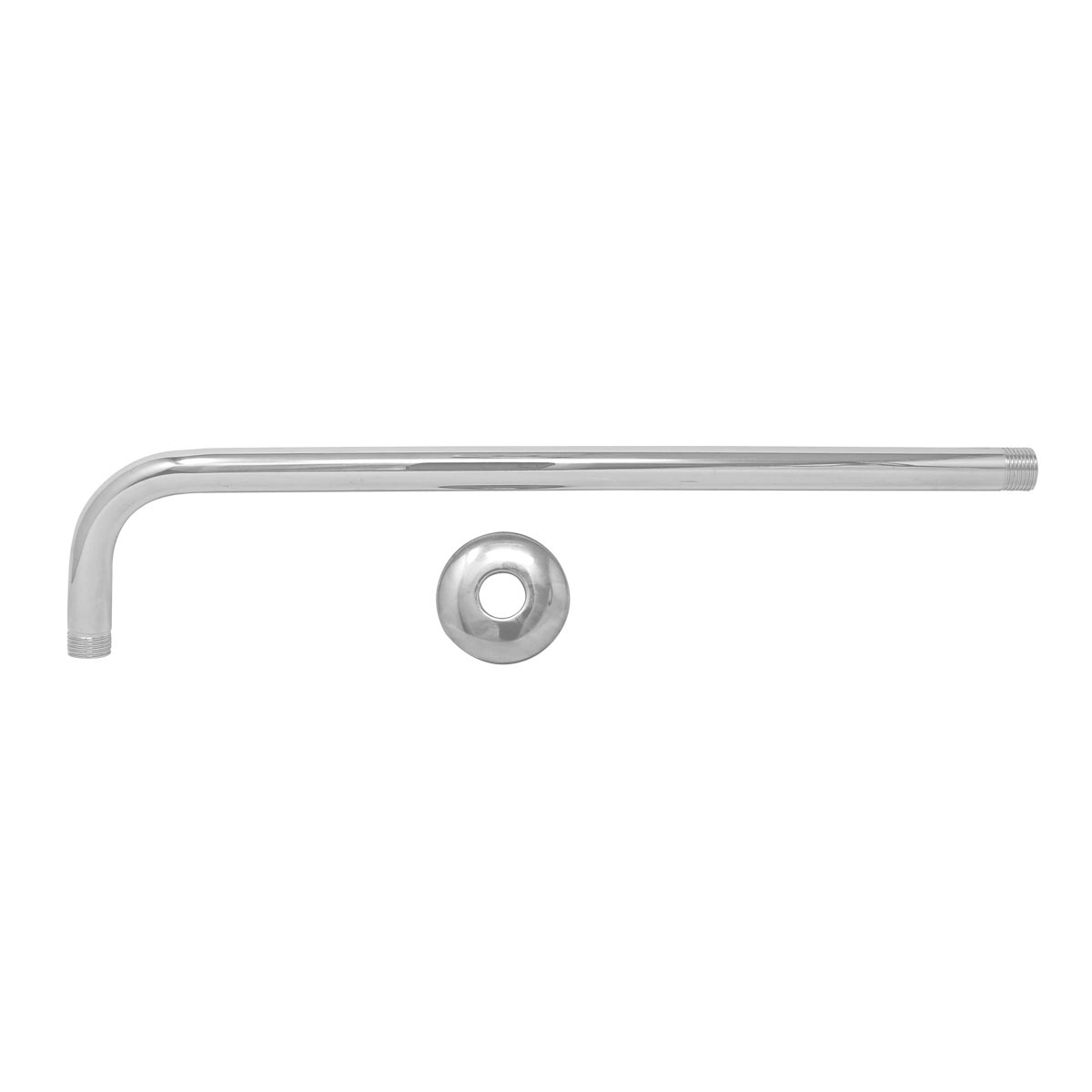 Tubo tipo "L" para regadera con chapetón 50 cm cromado P-TL50MC-MEJ IML