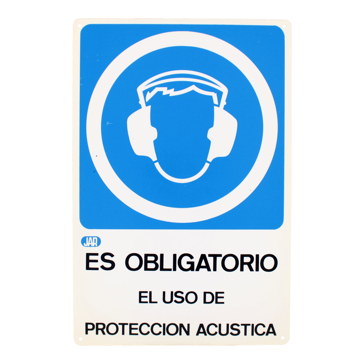 Señalamiento "Uso obligatorio de protección acústica" 30 x 45 cm