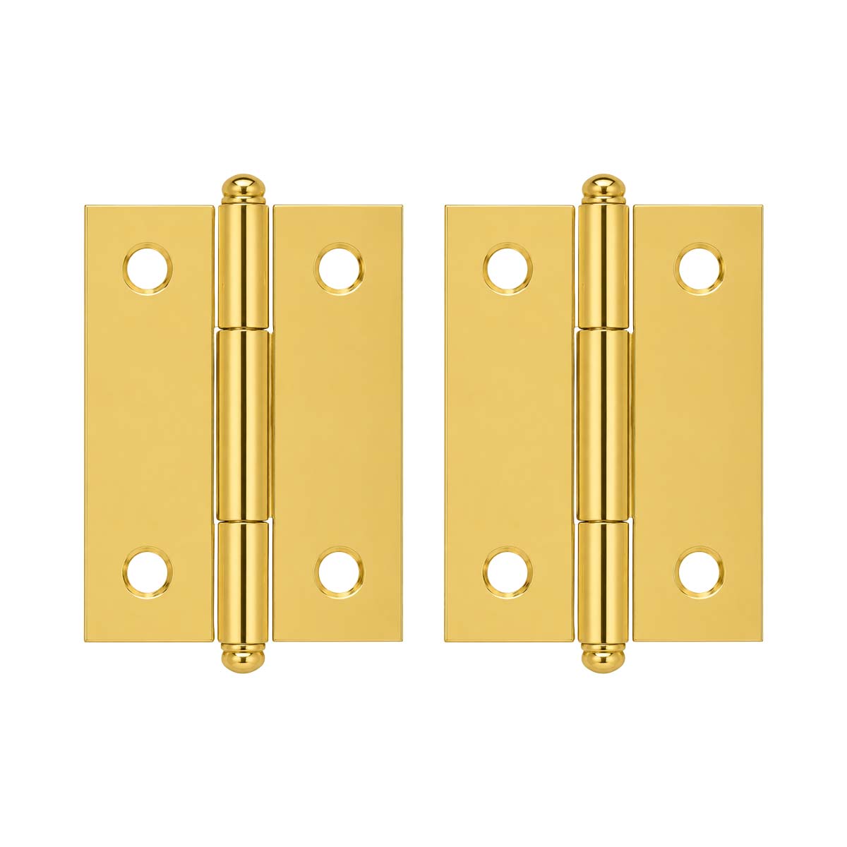 Bisagra rectangular 2" x 1.4" latón brillante 1522 Veker
