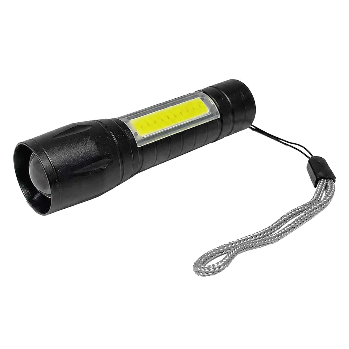 Linterna LED recargable USB XPE + COB modelo 10827