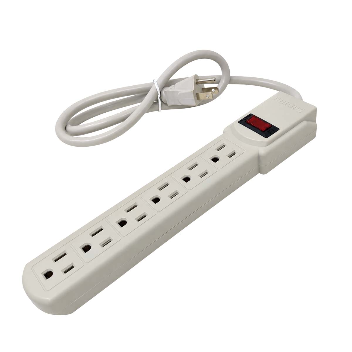 Barra multicontacto con supresor y 6 contactos L02S Philips