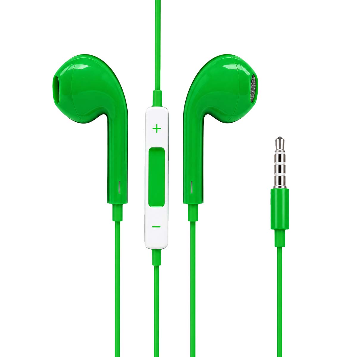 Audífonos alámbricos Verde In-Ear con micrófono y control integrado