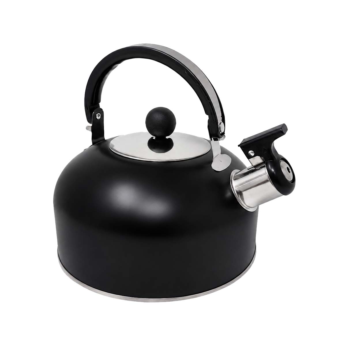 Tetera de acero inoxidable color negro de 1.5 litros