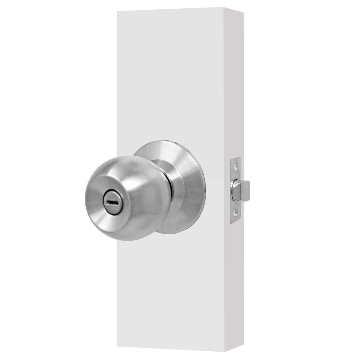 Cerradura de pomo para baño cromo mate PF0041 Top Forge