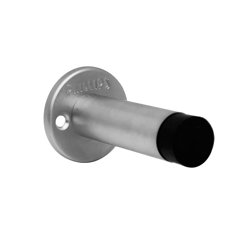 Tope recto para pared para puerta cromo satinado 51 Phillips