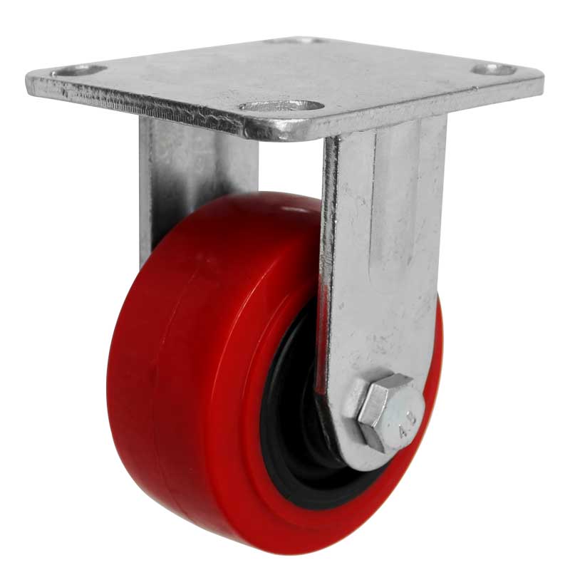 Rodaja de poliuretano 4 x 2"  placa fija Weston