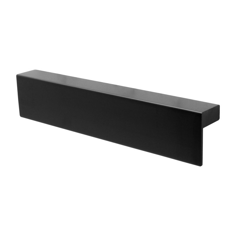 Jaladera tipo "L" aluminio negro 128 mm 792-0219 Herrasa