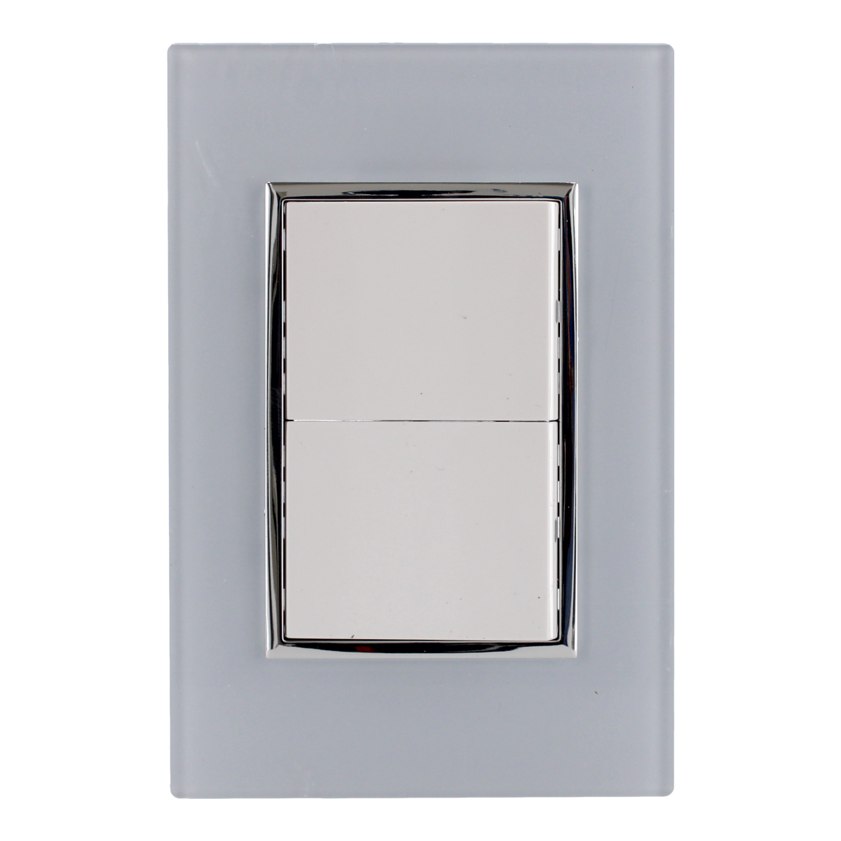 Placa con apagador doble línea Venecia 4475 Sanelec