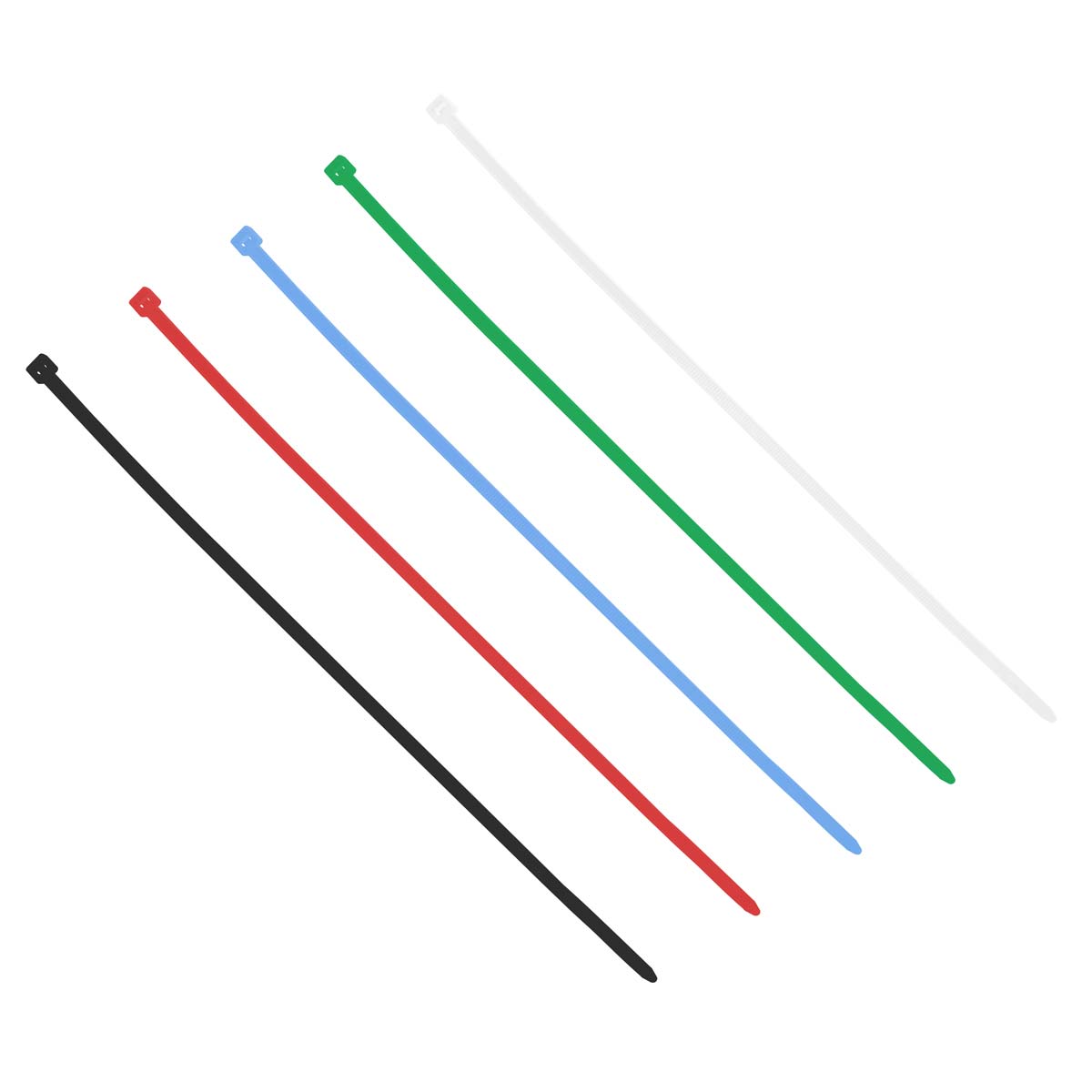 Cinchos de plástico 300 mm x 4.8 mm varios colores 50 piezas 5799 Sanelec