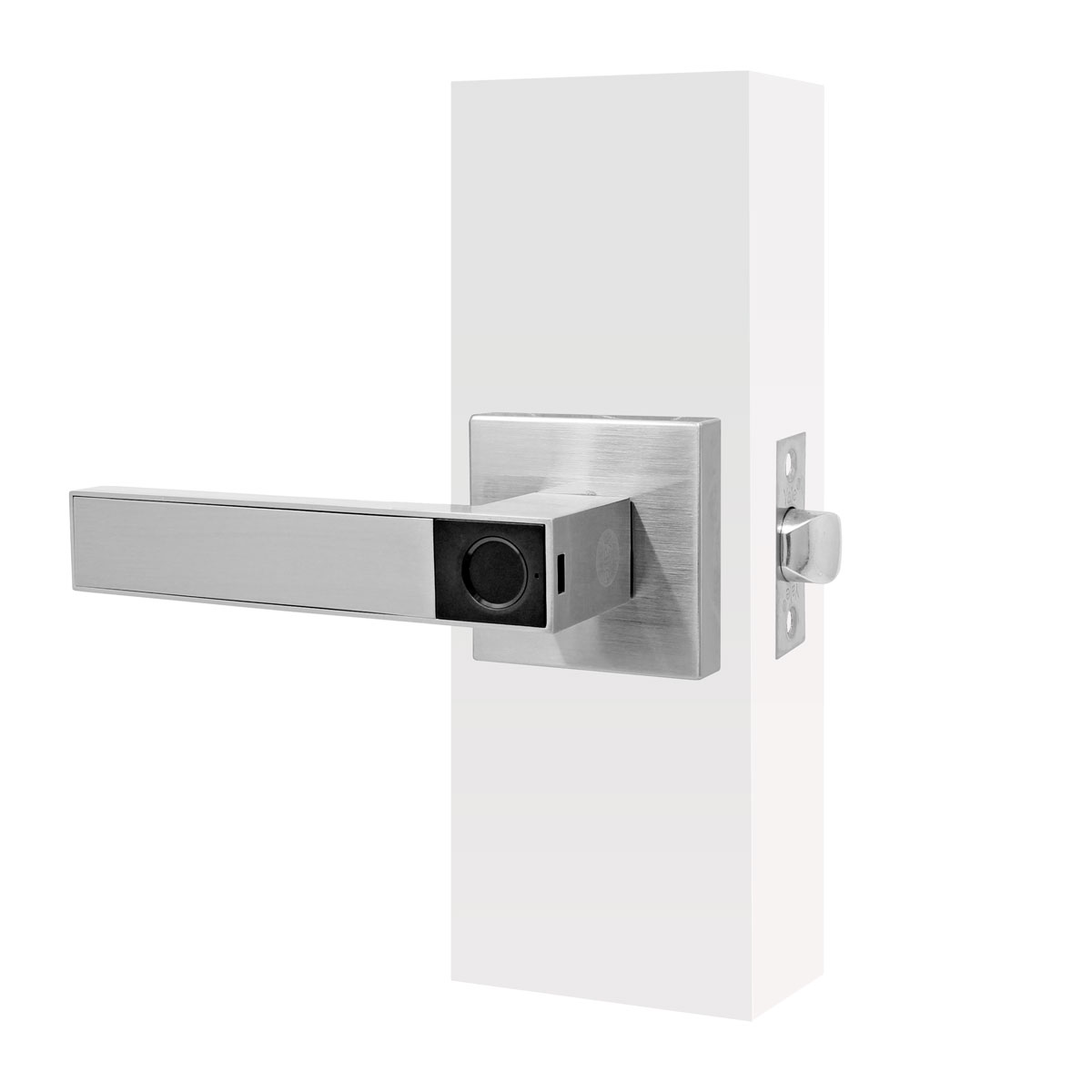 Cerradura de manija biométrica níquel satinado MX89803 Castelli Yale