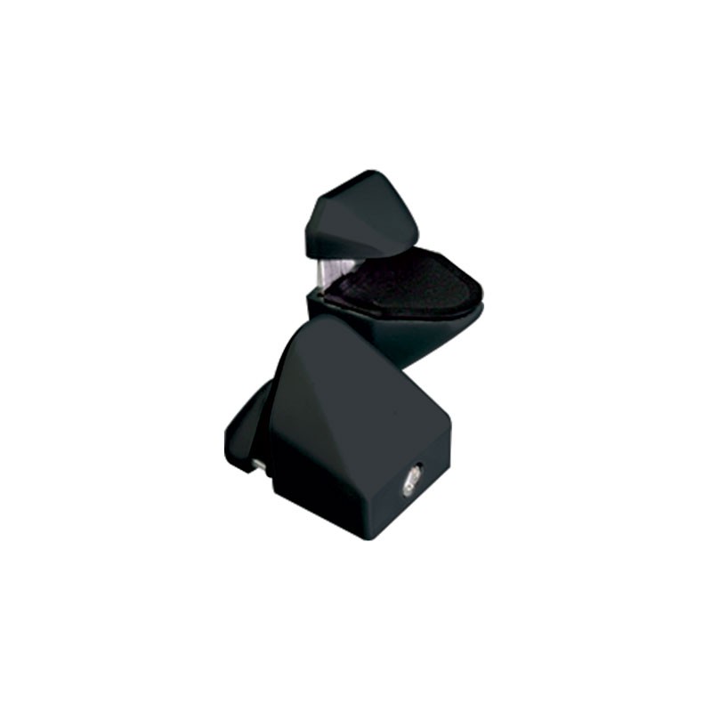 Soporte clipo negro para vidrio Herralum