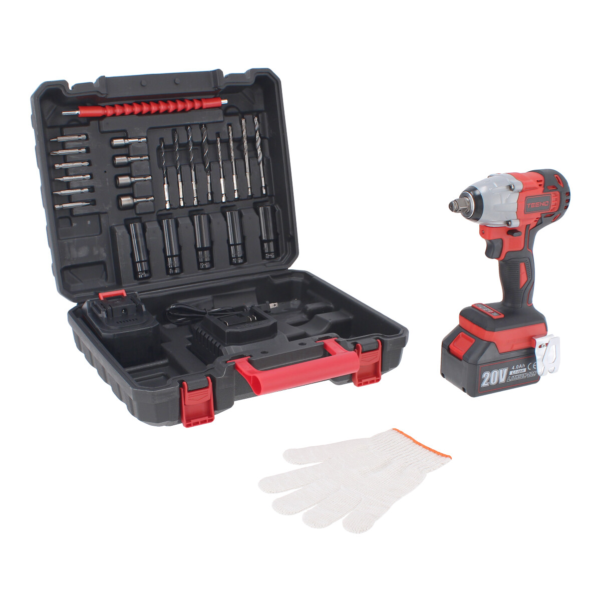 Llave de impacto inalámbrica Brushless 20 V + accesorios 3799 TEENO