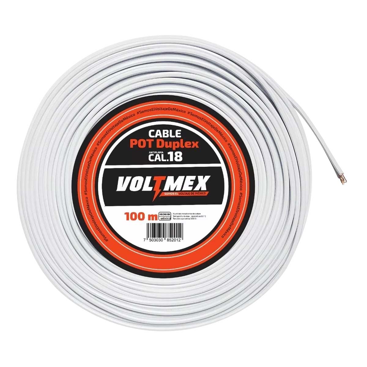 Cable pot duplex calibre 18 100 metros VOLTMEX